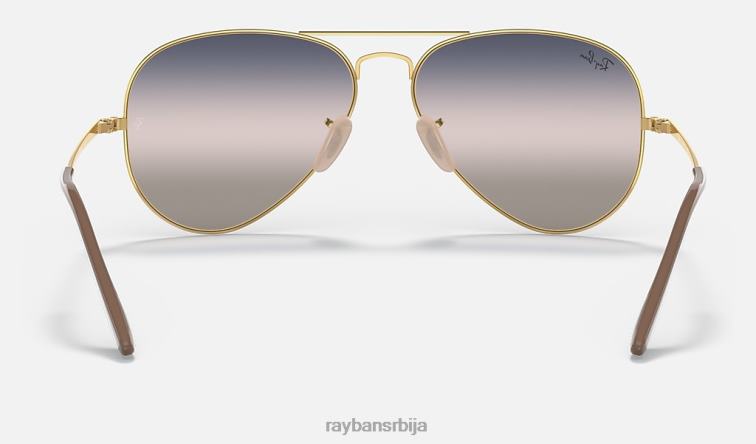 Ray-Ban рб3689 би-градиент P0HP1331 наочаре за сунце полирано злато/розе/плаво мушкарци