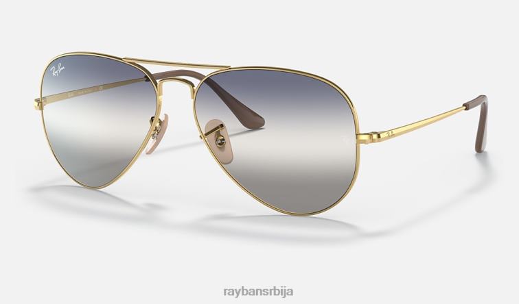 Ray-Ban рб3689 би-градиент P0HP1332 наочаре за сунце полирано златно/плаво/сиво мушкарци