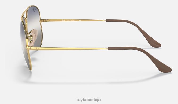 Ray-Ban рб3689 би-градиент P0HP1332 наочаре за сунце полирано златно/плаво/сиво мушкарци