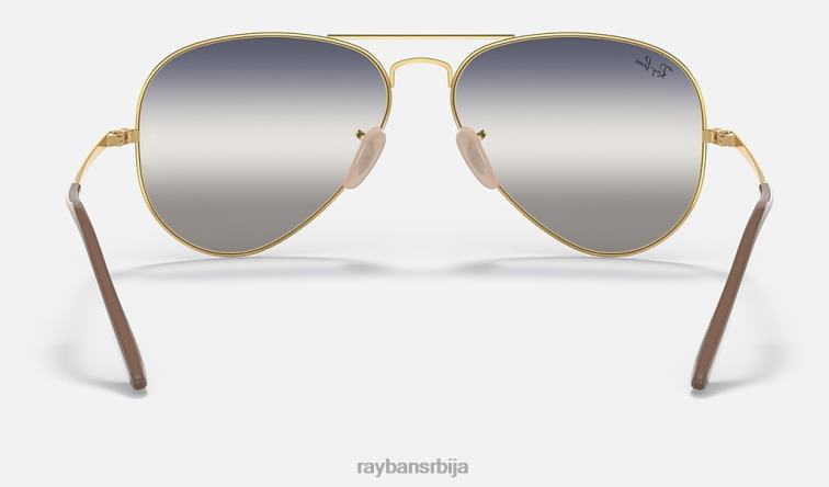 Ray-Ban рб3689 би-градиент P0HP1332 наочаре за сунце полирано златно/плаво/сиво мушкарци