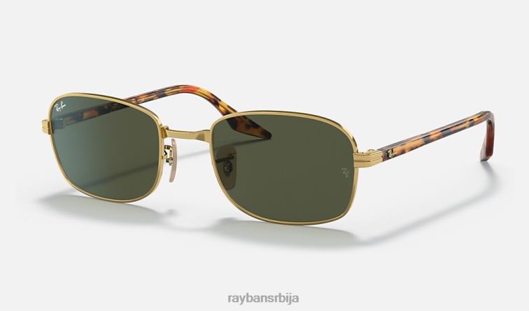 Ray-Ban рб3690 P0HP1412 наочаре за сунце полирано златно/зелено мушкарци