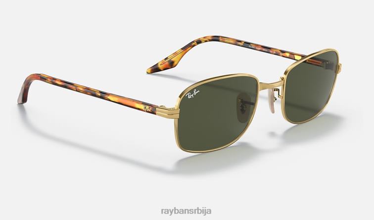 Ray-Ban рб3690 P0HP1412 наочаре за сунце полирано златно/зелено мушкарци