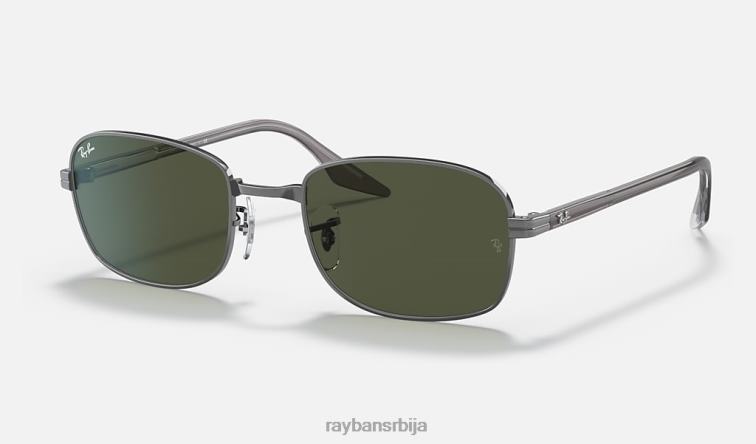 Ray-Ban рб3690 P0HP1413 наочаре за сунце углачан гунметал/зелено мушкарци