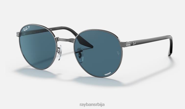 Ray-Ban рб3691 цхроманце P0HP1411 наочаре за сунце углачан гунметал/плаво мушкарци