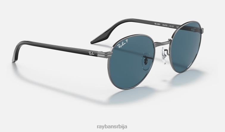 Ray-Ban рб3691 цхроманце P0HP1411 наочаре за сунце углачан гунметал/плаво мушкарци