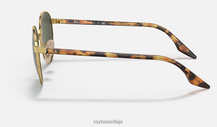 Ray-Ban рб3691 P0HP1421 наочаре за сунце полирано златно/зелено мушкарци