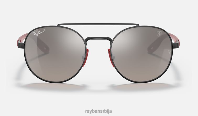 Ray-Ban рб3696м сцудериа феррари колекција P0HP1451 наочаре за сунце мат црна/сребрна мушкарци