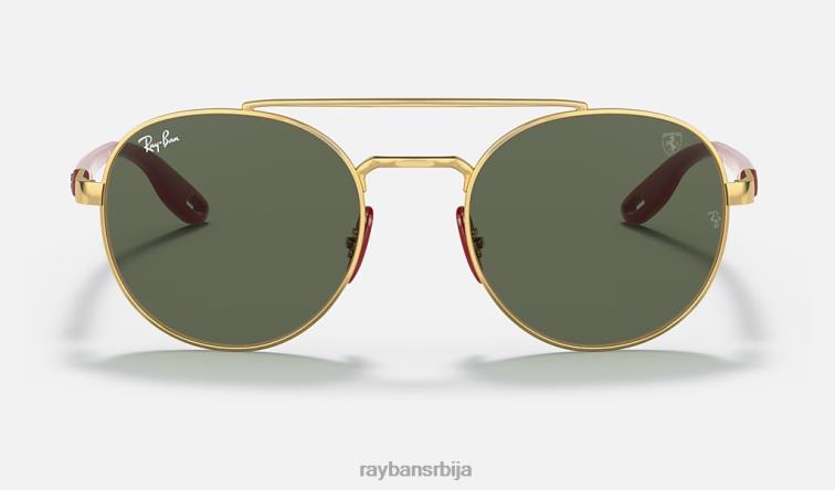 Ray-Ban рб3696м сцудериа феррари колекција P0HP1453 наочаре за сунце полирано златно/тамно зелено мушкарци