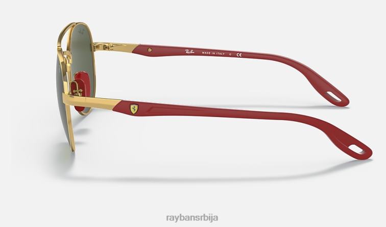 Ray-Ban рб3696м сцудериа феррари колекција P0HP1453 наочаре за сунце полирано златно/тамно зелено мушкарци