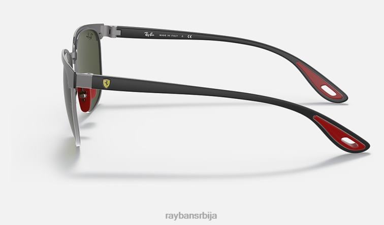 Ray-Ban рб3698м сцудериа феррари колекција P0HP1373 наочаре за сунце мат црна на гунметал/зелена мушкарци