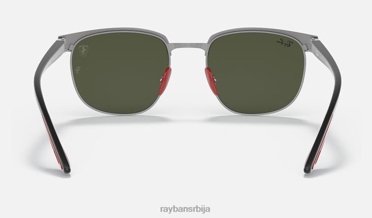 Ray-Ban рб3698м сцудериа феррари колекција P0HP1373 наочаре за сунце мат црна на гунметал/зелена мушкарци
