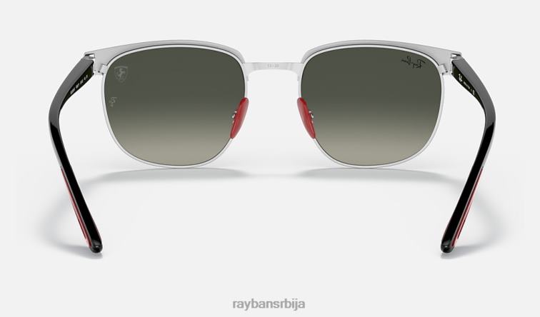 Ray-Ban рб3698м сцудериа феррари колекција P0HP1374 наочаре за сунце полирано црно на сребрно/сиво мушкарци