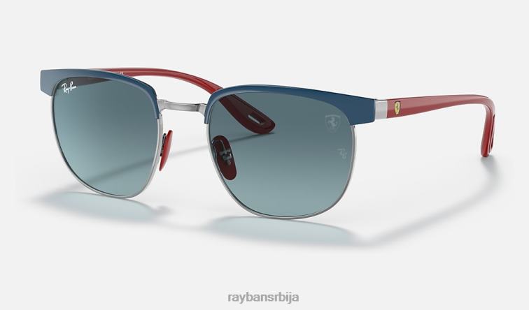 Ray-Ban рб3698м сцудериа феррари колекција P0HP1376 наочаре за сунце углачано плаво на гунметал/плаво мушкарци
