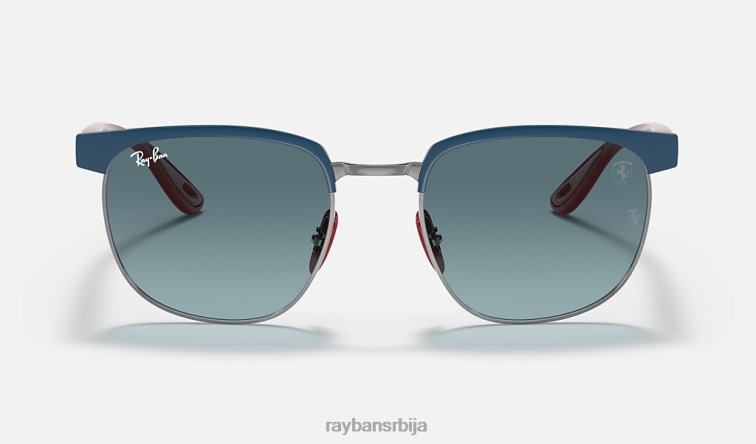 Ray-Ban рб3698м сцудериа феррари колекција P0HP1376 наочаре за сунце углачано плаво на гунметал/плаво мушкарци