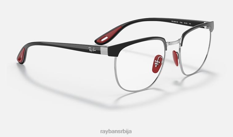 Ray-Ban рб3698вм сцудериа феррари колекција P0HP2115 наочаре за сунце углачано црно на сребру мушкарци