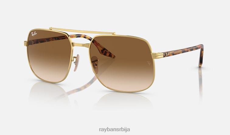 Ray-Ban рб3699 P0HP560 наочаре за сунце полирано злато/браон мушкарци