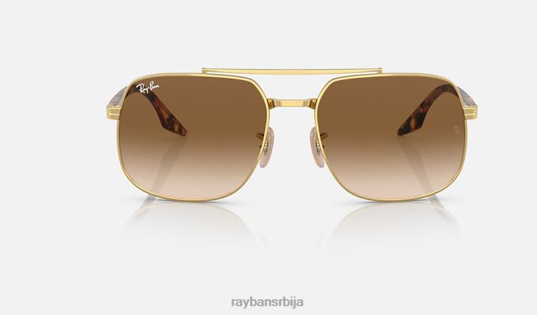 Ray-Ban рб3699 P0HP560 наочаре за сунце полирано злато/браон мушкарци