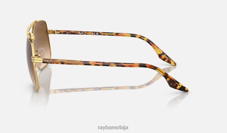 Ray-Ban рб3699 P0HP560 наочаре за сунце полирано злато/браон мушкарци