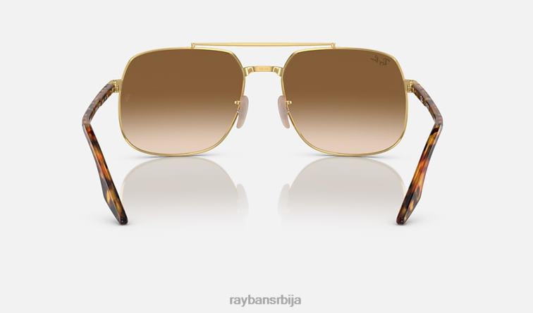 Ray-Ban рб3699 P0HP560 наочаре за сунце полирано злато/браон мушкарци