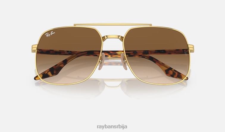 Ray-Ban рб3699 P0HP560 наочаре за сунце полирано злато/браон мушкарци