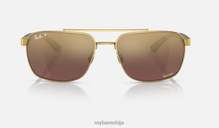 Ray-Ban рб3701 P0HP1499 наочаре за сунце полирано злато/љубичасто/злато мушкарци