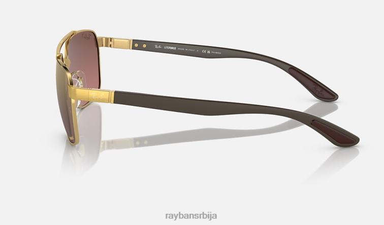 Ray-Ban рб3701 P0HP1499 наочаре за сунце полирано злато/љубичасто/злато мушкарци