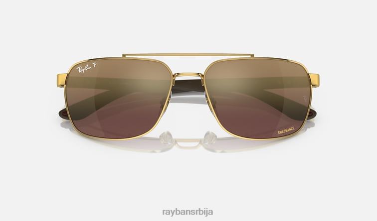 Ray-Ban рб3701 P0HP1499 наочаре за сунце полирано злато/љубичасто/злато мушкарци