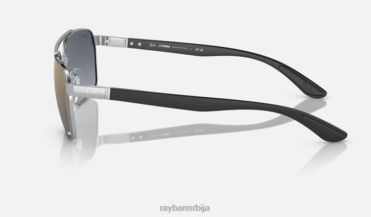 Ray-Ban рб3701 P0HP1500 наочаре за сунце полирано сребро/плаво/злато мушкарци