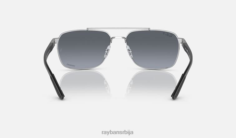 Ray-Ban рб3701 P0HP1500 наочаре за сунце полирано сребро/плаво/злато мушкарци