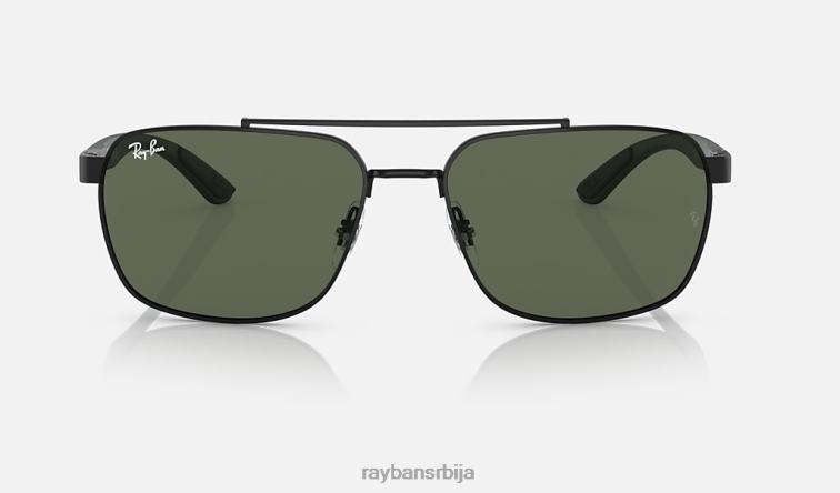 Ray-Ban рб3701 P0HP1502 наочаре за сунце полирана црно/зелена мушкарци