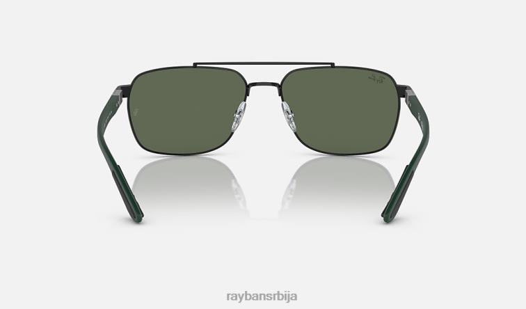 Ray-Ban рб3701 P0HP1502 наочаре за сунце полирана црно/зелена мушкарци