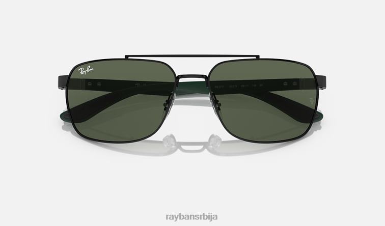 Ray-Ban рб3701 P0HP1502 наочаре за сунце полирана црно/зелена мушкарци