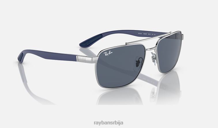 Ray-Ban рб3701 P0HP1503 наочаре за сунце полирано сребрно/сиво мушкарци