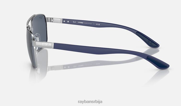 Ray-Ban рб3701 P0HP1503 наочаре за сунце полирано сребрно/сиво мушкарци