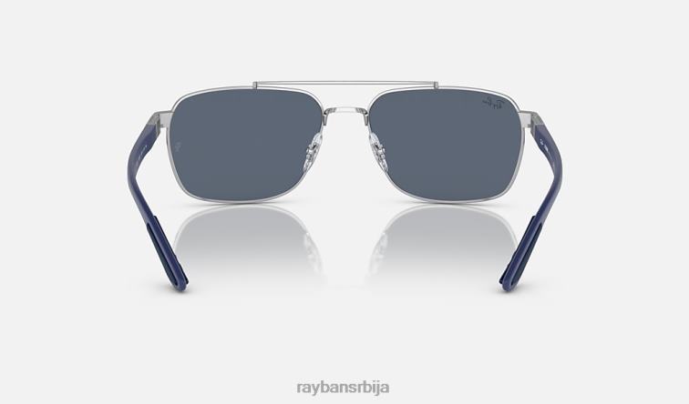 Ray-Ban рб3701 P0HP1503 наочаре за сунце полирано сребрно/сиво мушкарци