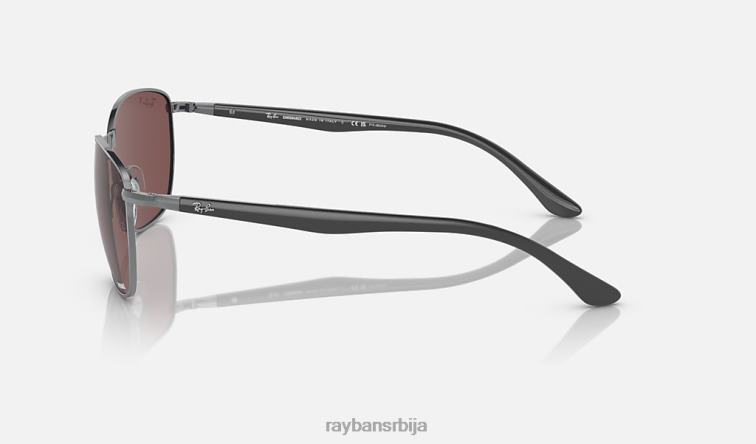 Ray-Ban рб3702 P0HP1486 наочаре за сунце углачан гунметал/тамнољубичаста мушкарци