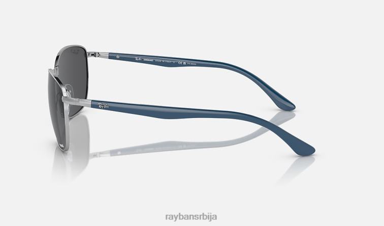 Ray-Ban рб3702 P0HP1487 наочаре за сунце полирана сребрна/тамно сива мушкарци