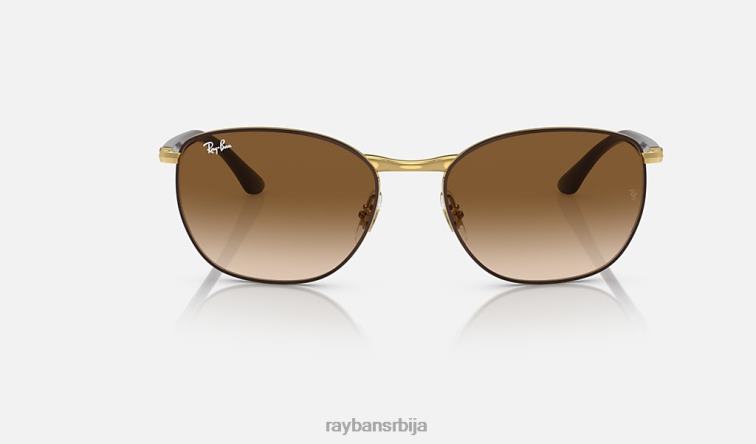 Ray-Ban рб3702 P0HP1490 наочаре за сунце полирано браон на златно/браон мушкарци