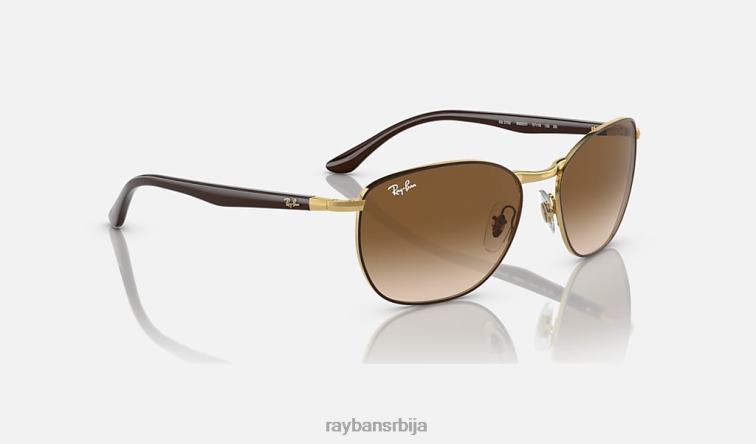 Ray-Ban рб3702 P0HP1490 наочаре за сунце полирано браон на златно/браон мушкарци