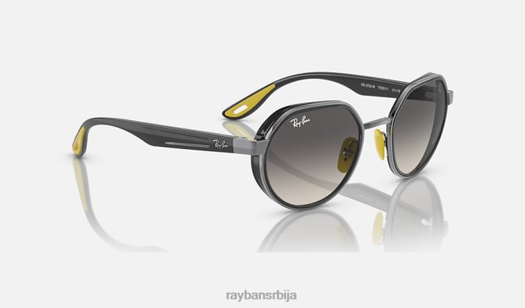 Ray-Ban рб3703м сцудериа феррари колекција P0HP469 наочаре за сунце углачан гунметал/сива мушкарци