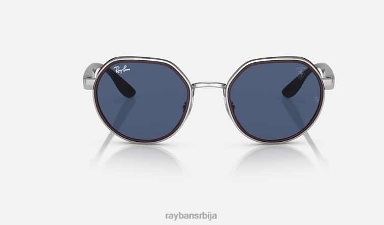 Ray-Ban рб3703м сцудериа феррари колекција P0HP470 наочаре за сунце полирано сребрно/плаво мушкарци