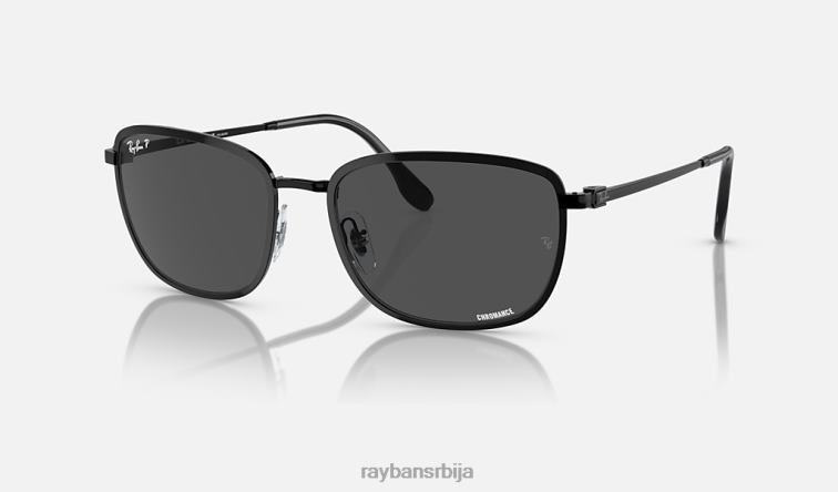 Ray-Ban рб3705 цхроманце P0HP1538 наочаре за сунце полирана црно/сива мушкарци