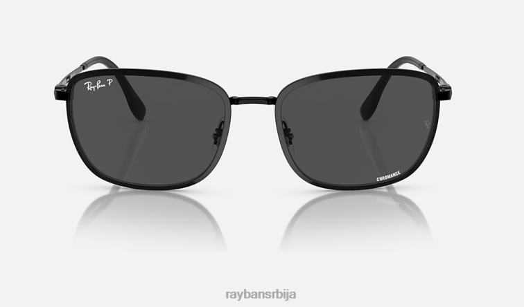 Ray-Ban рб3705 цхроманце P0HP1538 наочаре за сунце полирана црно/сива мушкарци