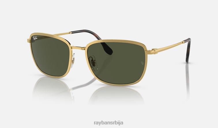 Ray-Ban рб3705 P0HP1540 наочаре за сунце полирано златно/зелено мушкарци