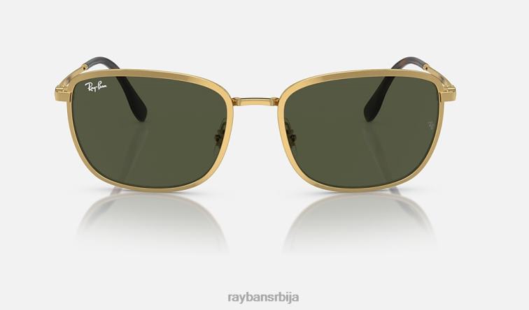 Ray-Ban рб3705 P0HP1540 наочаре за сунце полирано златно/зелено мушкарци