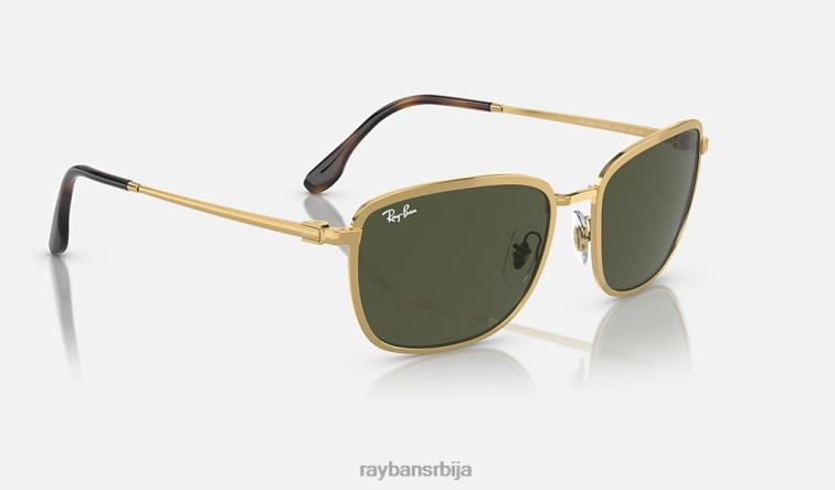 Ray-Ban рб3705 P0HP1540 наочаре за сунце полирано златно/зелено мушкарци