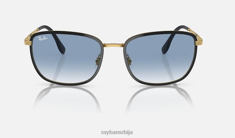Ray-Ban рб3705 P0HP1541 наочаре за сунце полирано црно на златно/плаво мушкарци