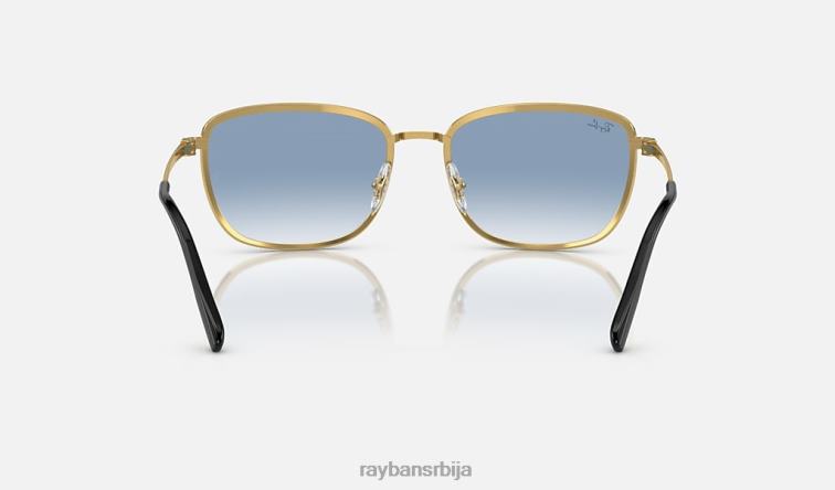 Ray-Ban рб3705 P0HP1541 наочаре за сунце полирано црно на златно/плаво мушкарци
