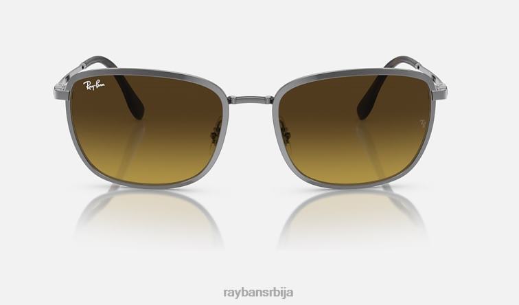 Ray-Ban рб3705 P0HP1542 наочаре за сунце углачан гунметал/браон мушкарци