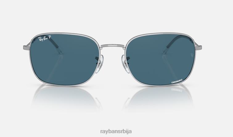 Ray-Ban рб3706 P0HP321 наочаре за сунце полирано сребрно/плаво мушкарци